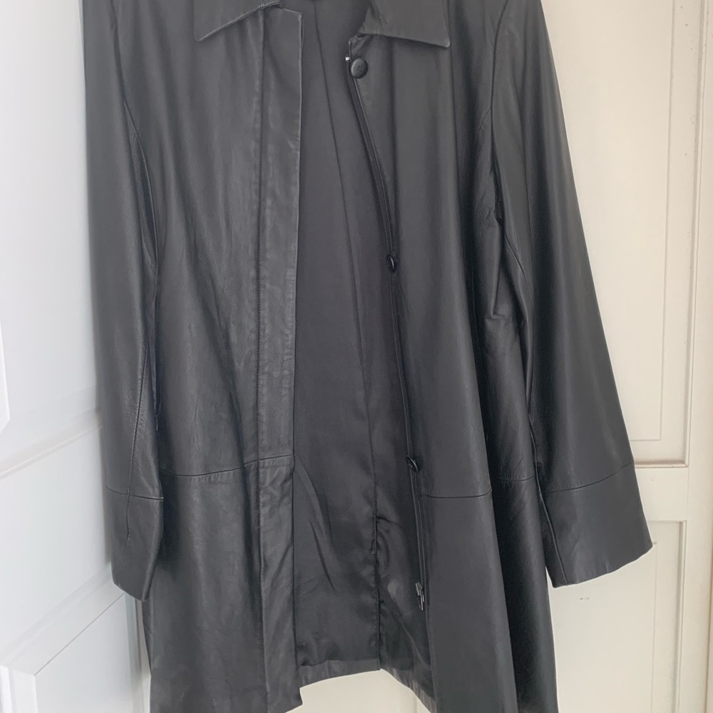 Jacqueline Ferrar thigh length lamb skin coat in excellent condition!